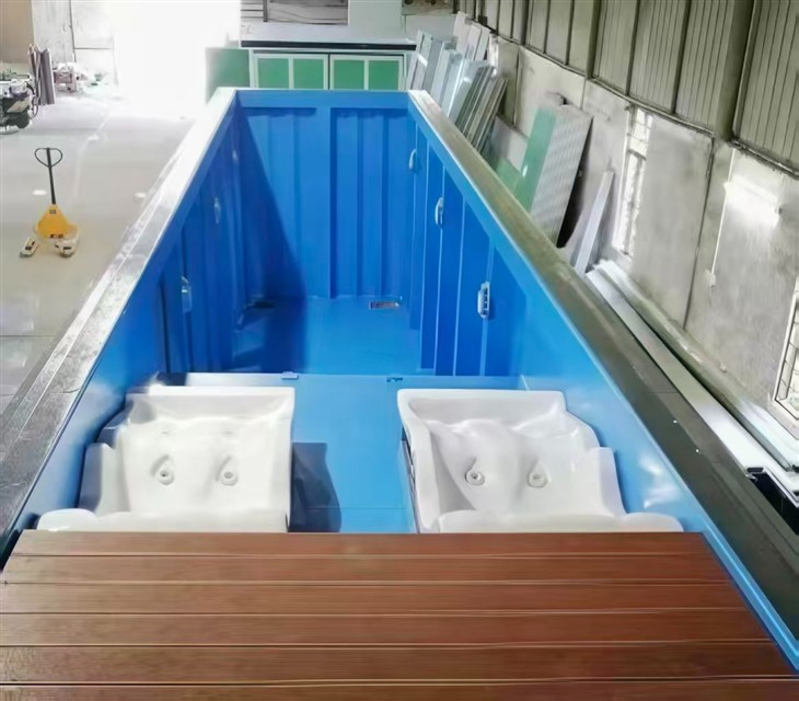 container pool with spa